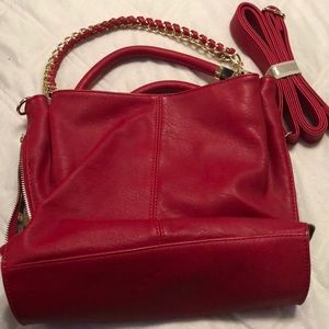 Red leather bag